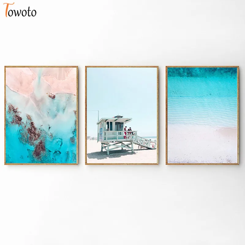 Плакаты и принты для скандинавского берега голубого цвета | Дом сад