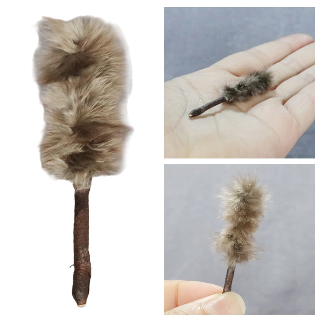

1:12 Dollhouse Miniature Wooden Duster Simulation Cleaning Tool
