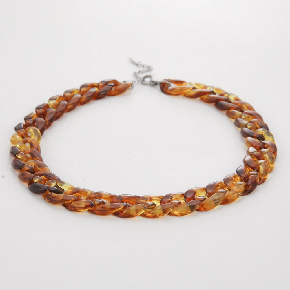 Skyrim Boho Женская цепочка на шею Леопардовый цвет акриловый колье-чокер для девочек