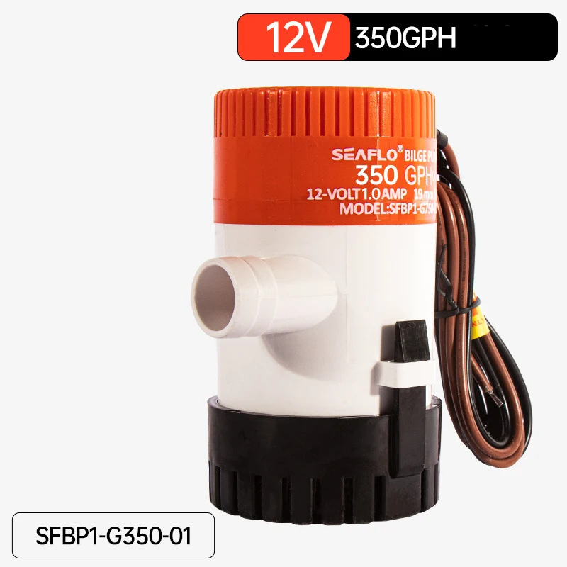 

SEAFLO Water Pump 350GPH 12V DC Marine Submersible Pumps Inflatable Boat Mini Bilge Pump For RV Yacht