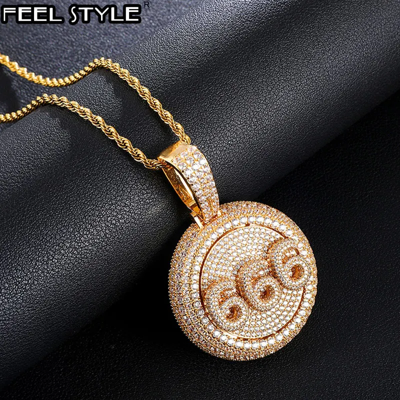 

Hip Hop Custom letters Numbers Rotatable Iced Out Bling Cubic Zircon AAA+ CZ Necklaces & Pendants For Men Jewelry Solid Back