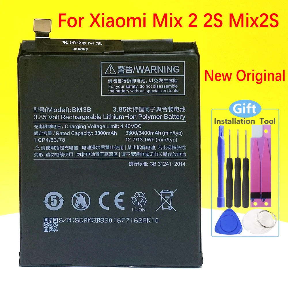 

NEW Original BM3B Battery For Xiaomi Mix 2 2S Mix2S Smartphone/Smart Mobile phone