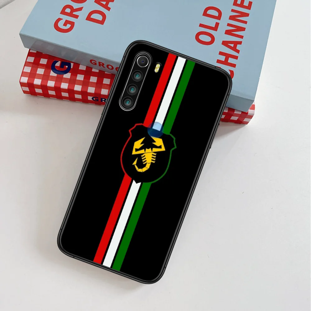 

Karl Abarth Sport Car Logo Phone Case For Xiaomi Redmi Note 7 8 8T 9 9S 4X 7 7A 9A K30 Pro Ultra black Funda Trend Hoesjes 3D
