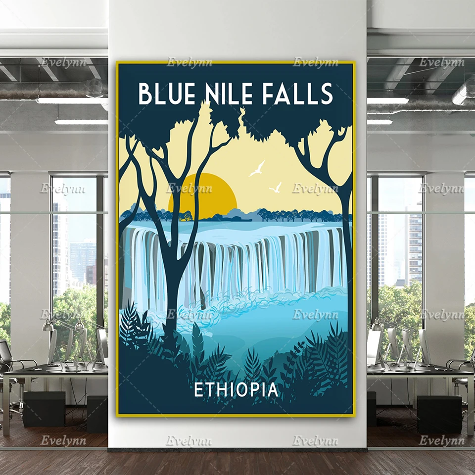 Ethiopia Travel Print, Ethiopia Travel Poster, Africa Travel Print,Africa Travel Poster,Home Decor Canvas Wall Art Prints Gift