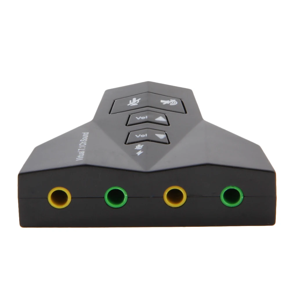 Адаптер звуковой карты виртуальной 7 1 канала для ноутбука ПК микрофона