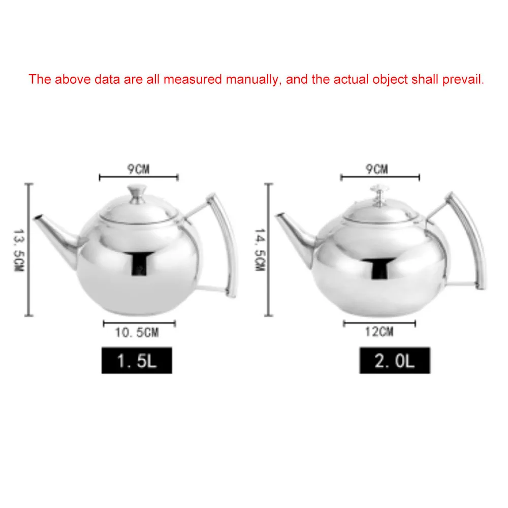 Чайные горшки Серебряного и золотого цвета л/2 л чайник для воды из нержавеющей