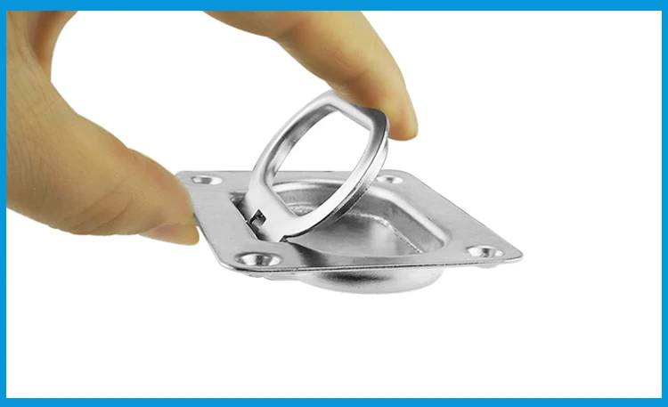 

4PCS Satinless steel 304 ANTI-RATTLE spring Flush Lift Ring Deck Pull Handle Locker Cabinet boat hardware
