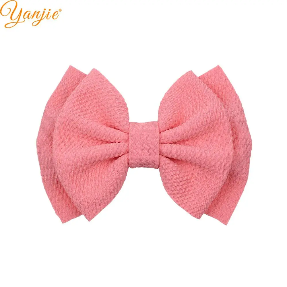 pink 10 шт./лот заколка с бантиком 6 ''двухслойные банты Твердые заколки для волос для женщин Новое поступление DIY аксессуары для волос для девочек - Цвет: pink