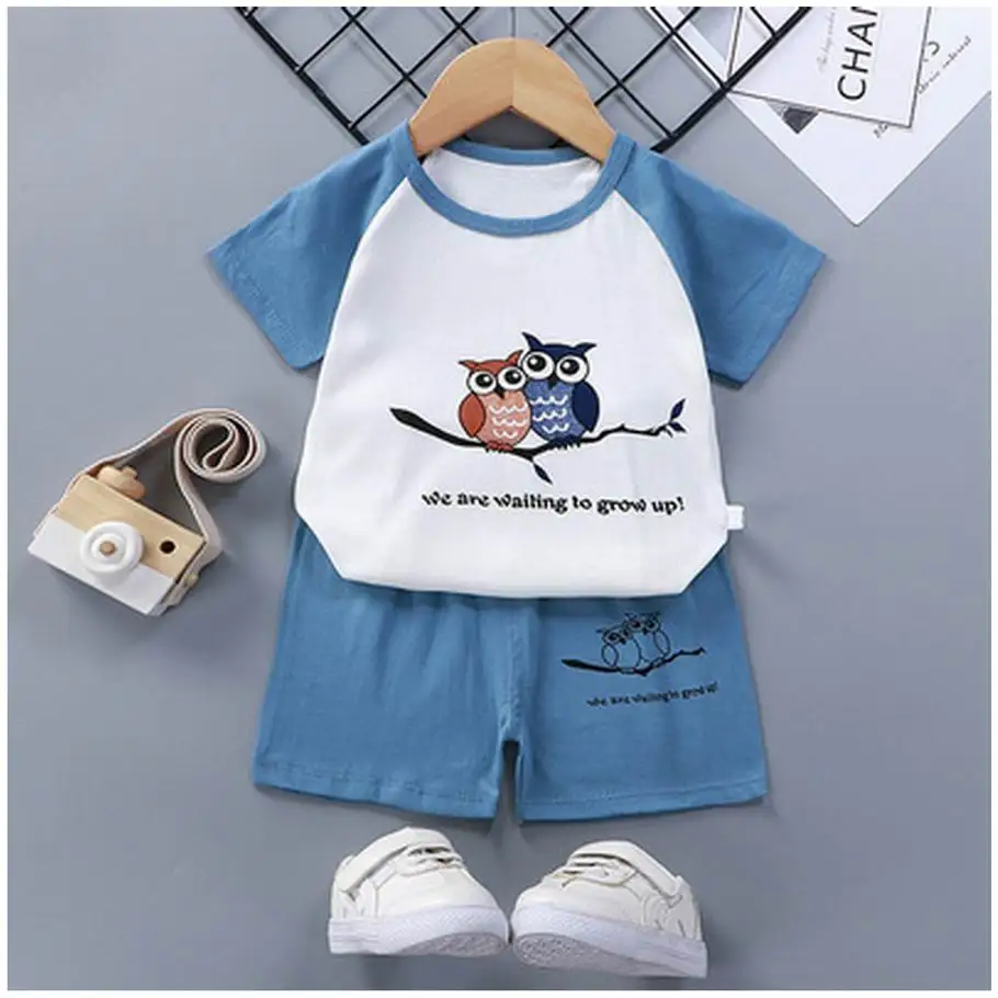 

Special offer Boys & Girls Summer Short-Sleeved Suit Baby Cotton T-Shirt Fashion Sport Clothes Kid's Short Pants low price