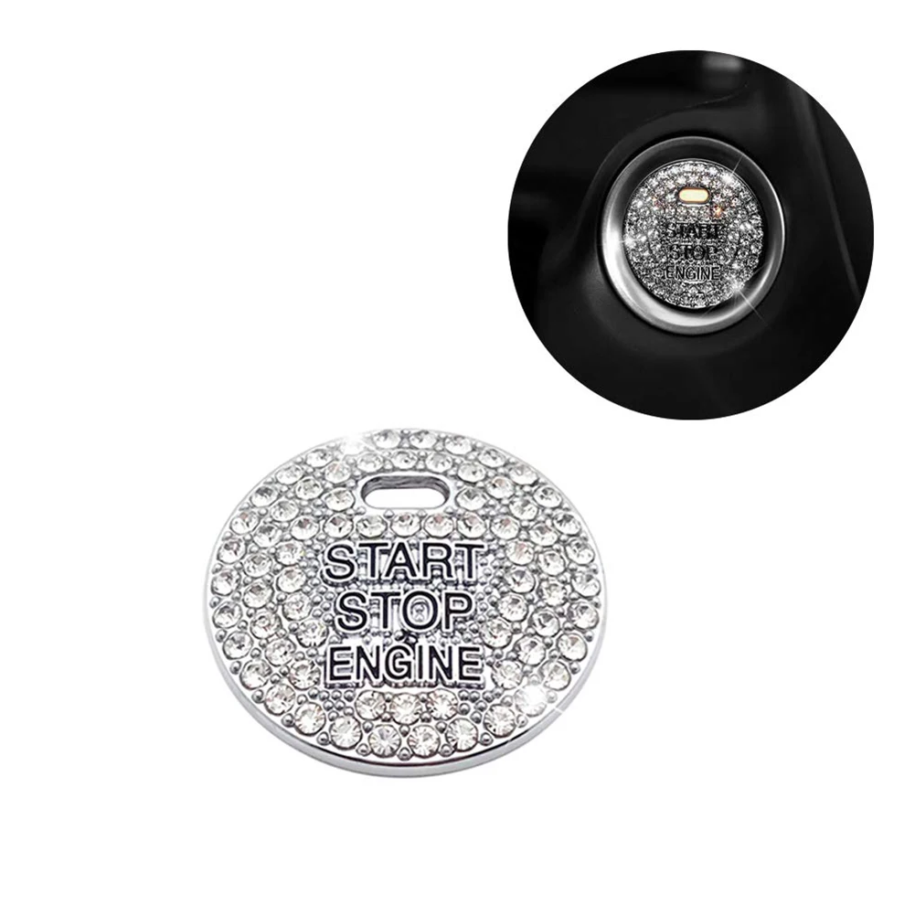 Зажигание двигателя автомобиля кнопка запуска стоп крышка отделка стикер яркий