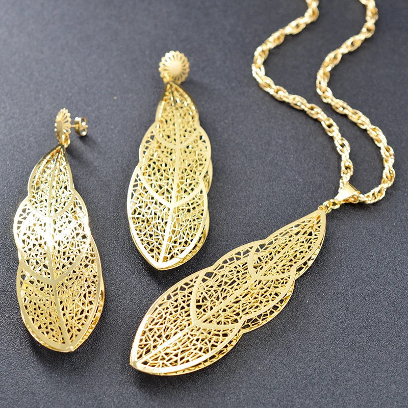 Sunny Jewelry, богемные Ювелирные наборы для женщин, серьги, ожерелье, большая медная фурнитура ювелирных изделий для свадьбы, юбилея, вечерние