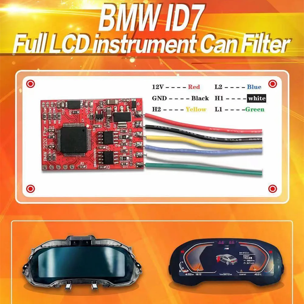 

for BMW 2016-2021 Year G Chassis 7 Series/X5/X7 3 Series 5 Series/X3/X4/X6 Newest ID7 Full LCD Instrument CAN Filter Odometer