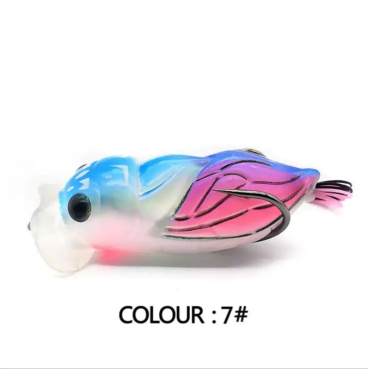 8 видов цветов peche Поверхность воды симулятор Мягкая приманка в виде цикады 6 5 см/12