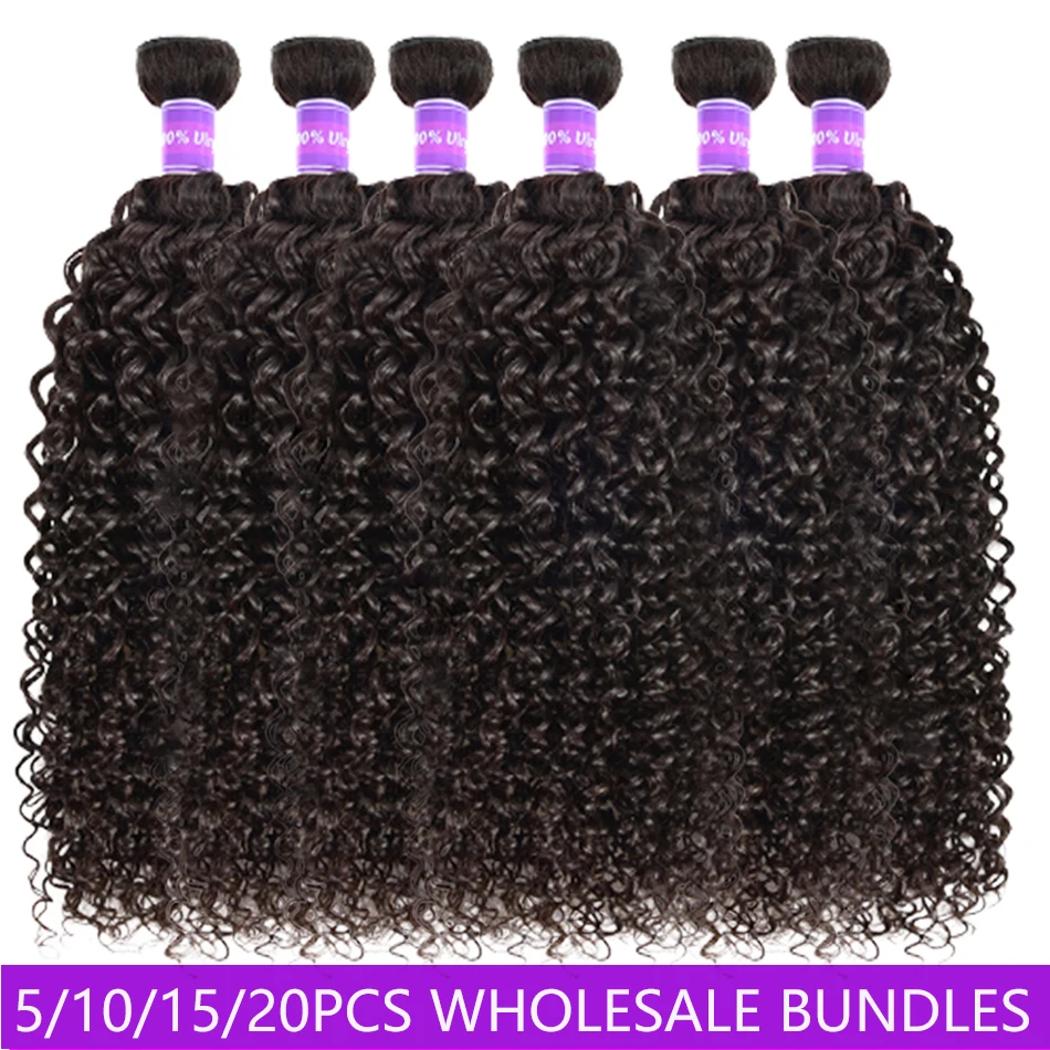 

Kinky Curly Human Hair Weaves Wholesale Bundles Price 3 6 10 Lots Double Weft Human Hair Bundles 10A virgin Hair Extension