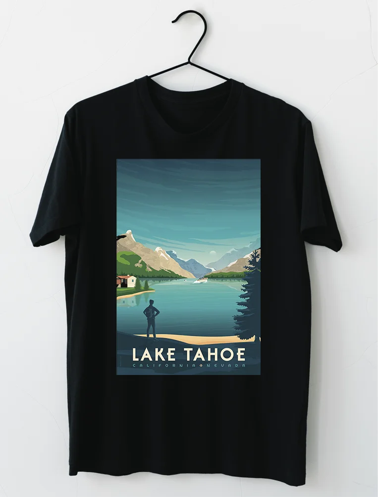 Футболка Lake Tahoe California Невада M 2XL|Мужские футболки| |