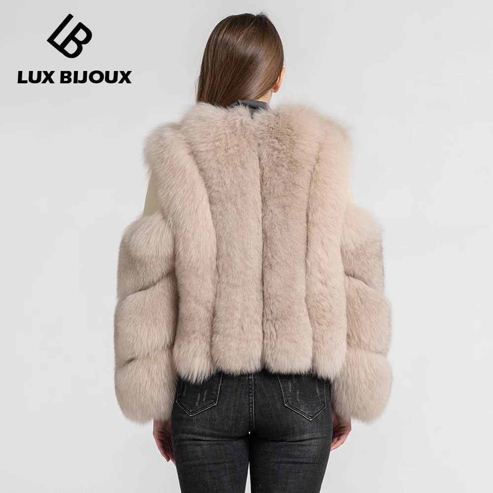

New Arrivals Women's Real Fox Fur Coat Winter Thick Warm Natural Fur Jacket Fashion Short Style Outerwear Wholesale S7503