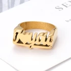 Кольцо с именем на заказ, ювелирное изделие из нержавеющей стали с персонализированным предложением, обручальное, свадебное, очаровательное, подарок для женщин, кольца