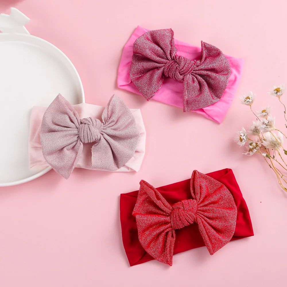 

Детская эластичная нейлоновая повязка на голову, 11 цветов