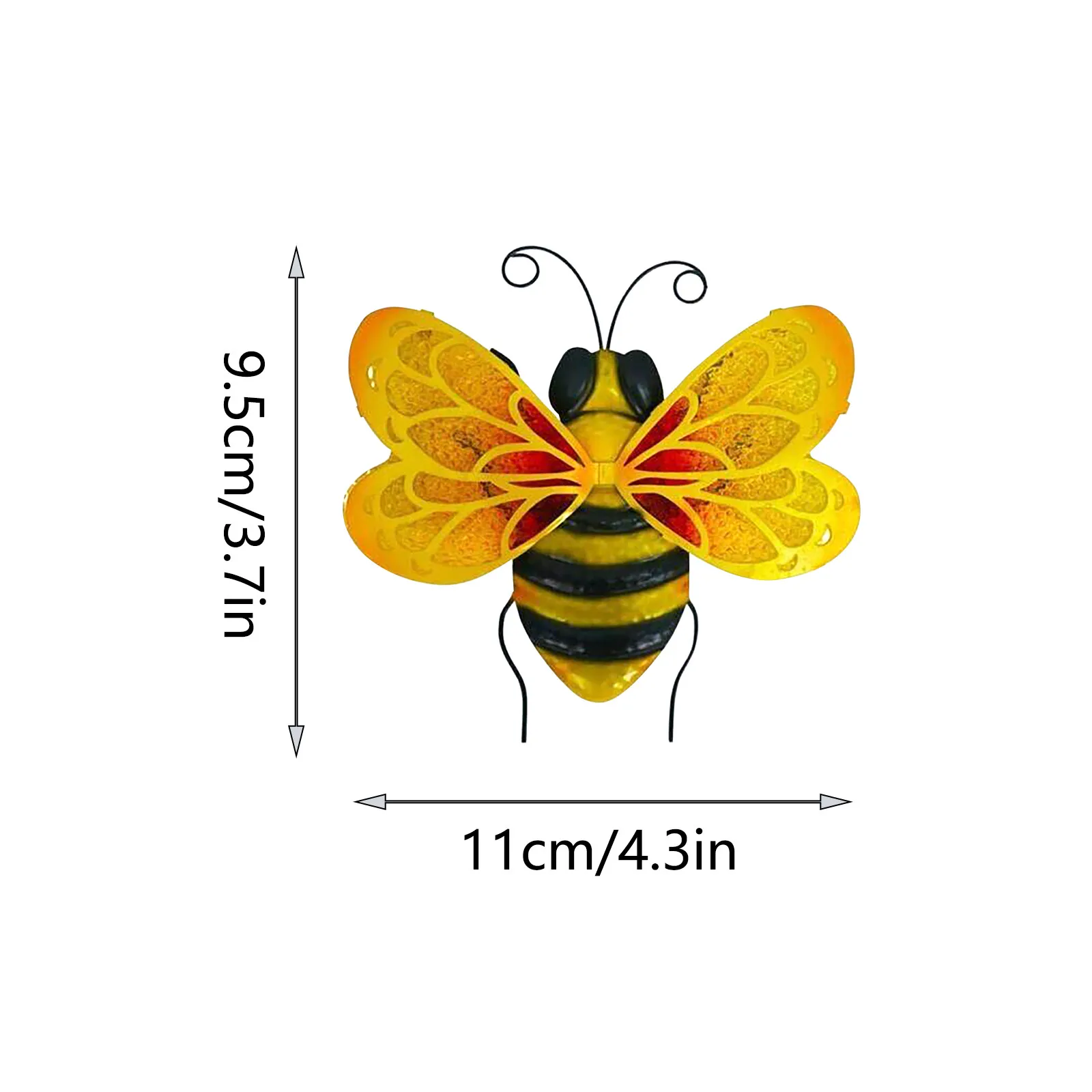 

Bumble Bee Garden Accents Yard Fence 3d Sculpture Ornaments Wall Home Hanging Home Decor Pendant Ornament Fidget Funny 2021