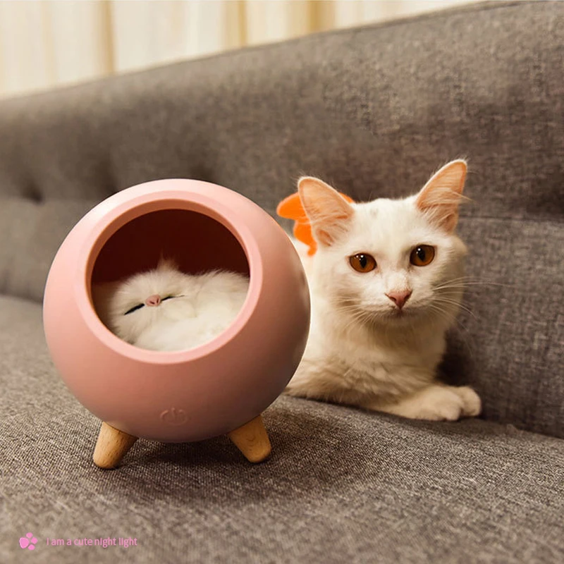 

Cat House Creative LED Lamp USB Charging Night Lamp Festival Gift Lovely Cartoon Desk Lights Bedroom Bedside Decorative Light