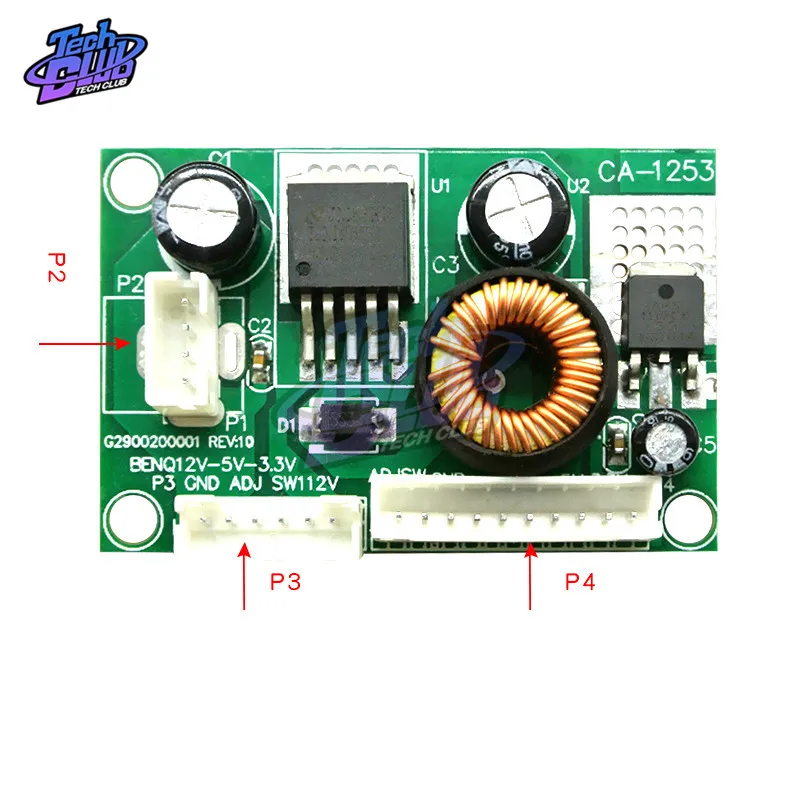 CA-1253 12 В до 5 3 V Напряжение модуль преобразования BENQ 12V-5V-3.3V BenQ плата питания |