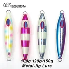 100 г 120 г 150 г плоская микро-металлическая джиг-приманка тонущая приманка для джиггинга с медленным падением крючок для кальмаров соленая светящаяся жесткая приманка