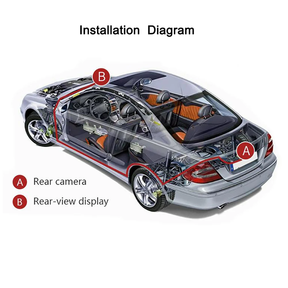 Зеркало-монитор Автомобильный 4 3 &quot система автопарковки совместимая с