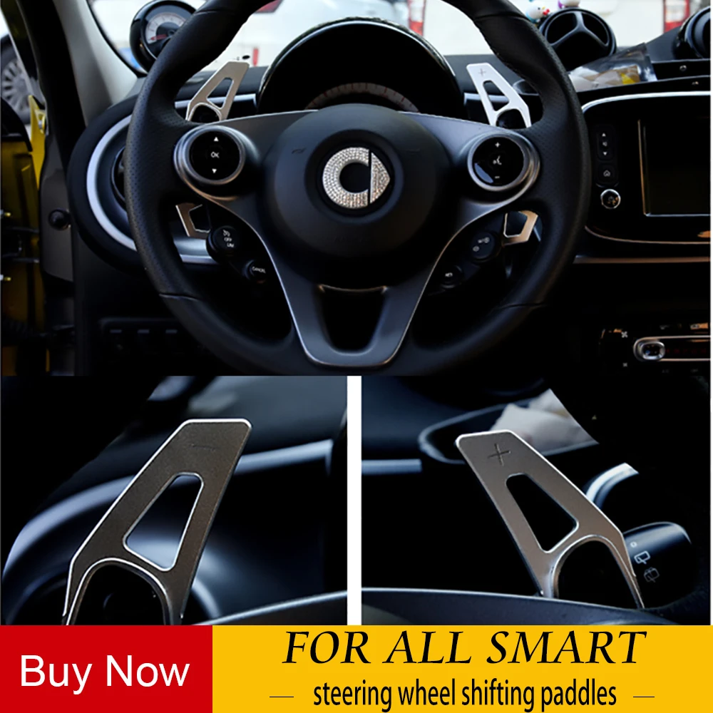 2 шт. сменные лопасти руля из алюминиевого сплава для Mercedes Smart Fortwo Forfour 453 451