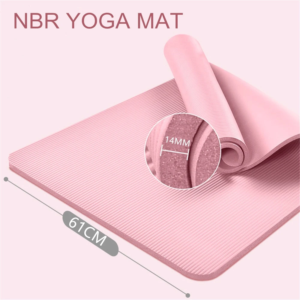 

183*61*1.4cm Thick Yoga Mat, Non Slip Exercise & Fitness Mats with Carrying Strap Yoga Fitness Mats 72 x 24 x 0.31/0.55 Inches