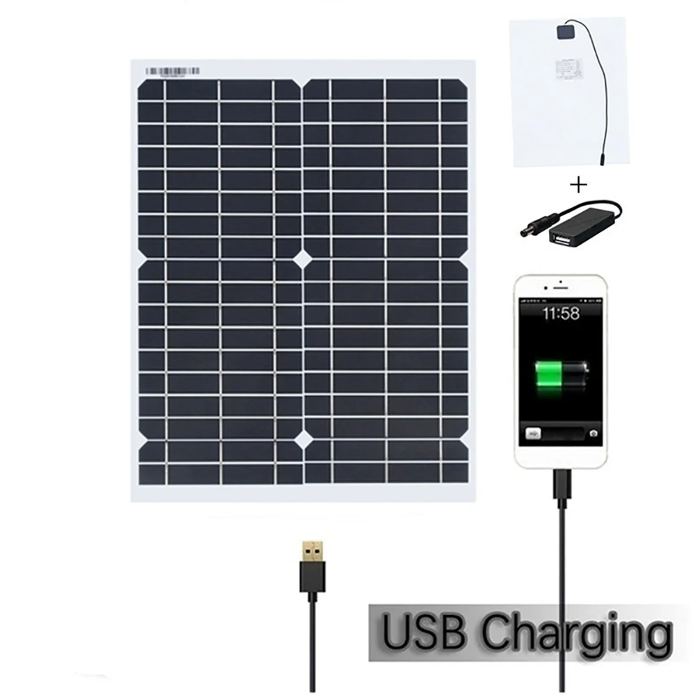 Цена Солнечная панель батарея 12v 150 Вт 100 Вт 50 Вт солнечные панели Гибкая батарея зарядное устройство для телефона Комплект для автомобиля RV лодки...