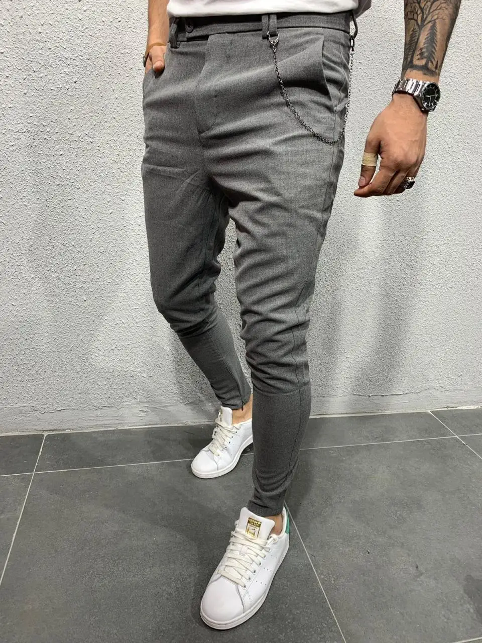 

Italian Classic Cut Fabric Trousers Streetwear Casual Pant Antrist
