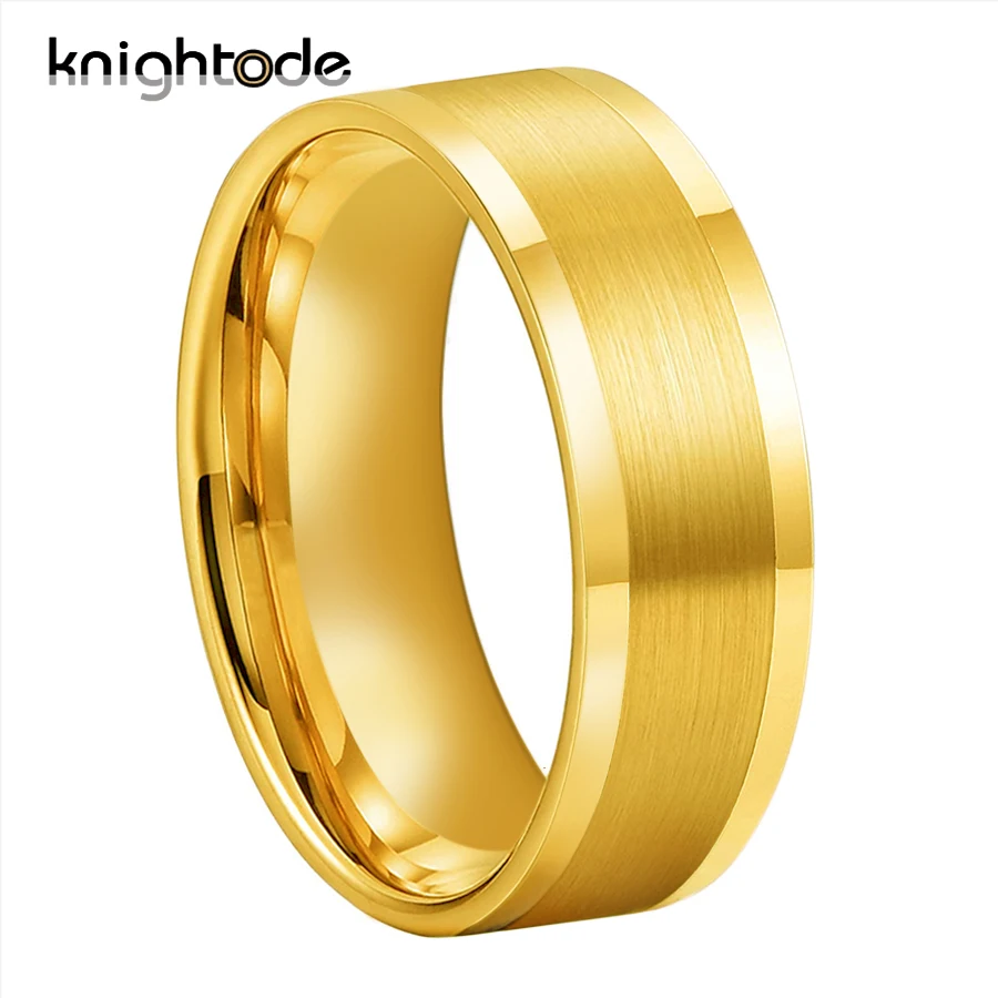 6 мм 8 с золотым Вольфрам Карбидное кольцо обручальное для Для мужчин женщин