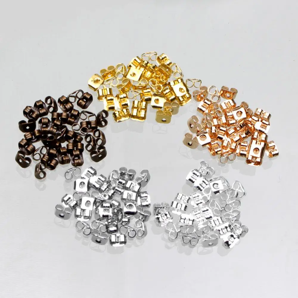 200 шт. серьги с бабочкой высококачественные серьги-спинки для ушей ювелирные