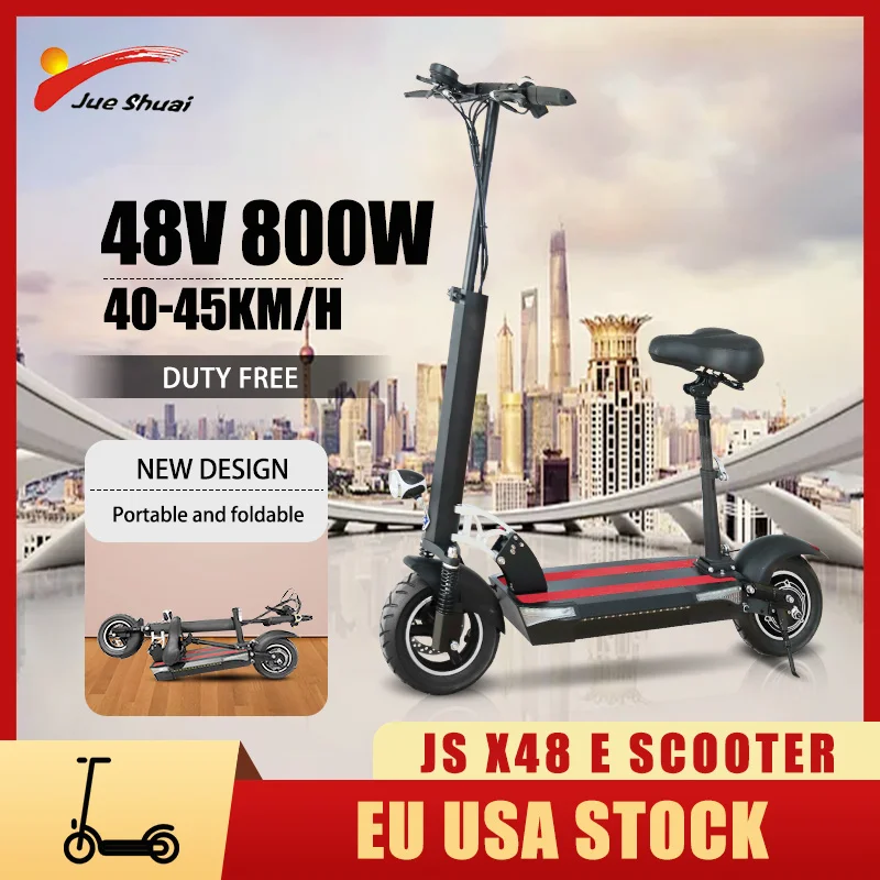 

48V 800W Electric Scooters Adults with Seat Foldable самокат электрический 26AH Lithium Battery 100KM Long Range EU USA Stock