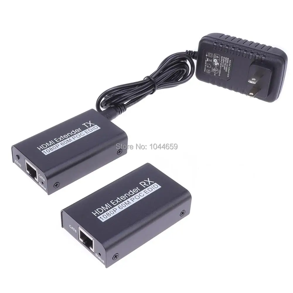 Псу HDMI удлинитель 1080P @ 50/60Hz 60 м ретранслятор (TX и RX) защита от превышения Cat6 Cat7 RJ45 к