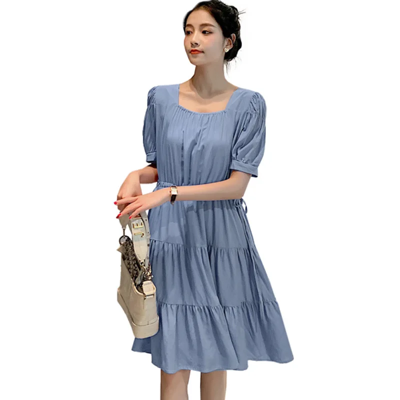

Maternity Dresses Loose Dress for Women Baggy 2021 Summer Corset Waist Dress for Casual Vintage Elegant Ladies Clothing