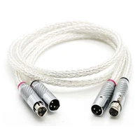 hi end 8ag silver plated occ 16 strands audio speaker bulk cable with carbon fiber 3pins xlr balanced cablexlr connectoraudio