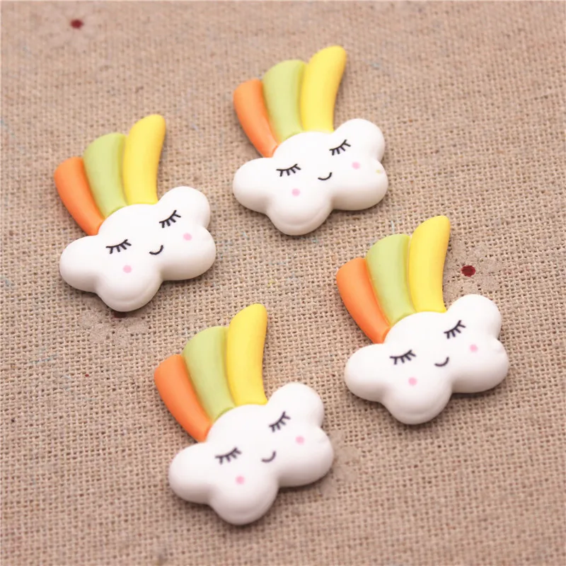 10 шт. милые резиновые Мультяшные улыбки Радужные облака миниатюрное искусство