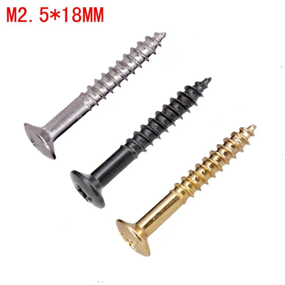 48pcs elektrische gitarre humbucker pickup ring montage schrauben pickup rahmen befestigungs schraube 2 518mm silber und schwarz und gold wählen