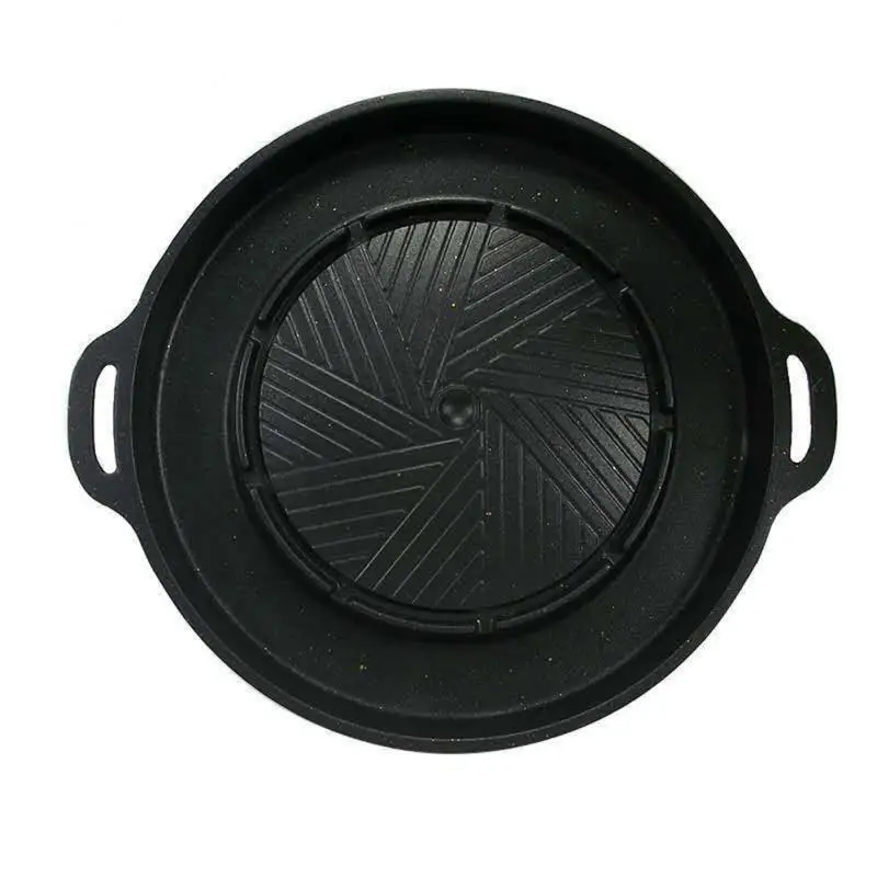 Корейская гриль-кастрюля антипригарная круглая сковорода Shabu из алюминиевого
