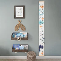 wooden children height ruler wall hanging cartoon pattern height measure ruler for kids growth chart table home wall sticker