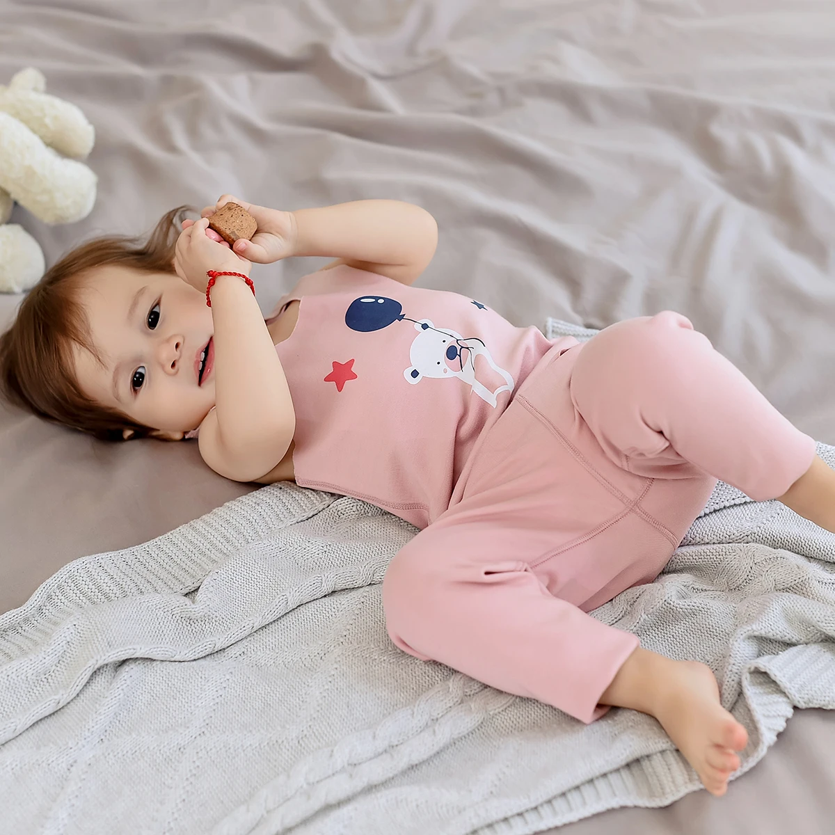 

2pcs Set Baby Winter Casual Boys Girls Sleeveless Toddler Vest Trousers Pants Warm Fleece Jackets For Kids Outwear Tops