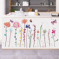 hand painted beautiful flowers birds butterfly wall sticker warm bedroom decor decals wallpaper home decoration stickers