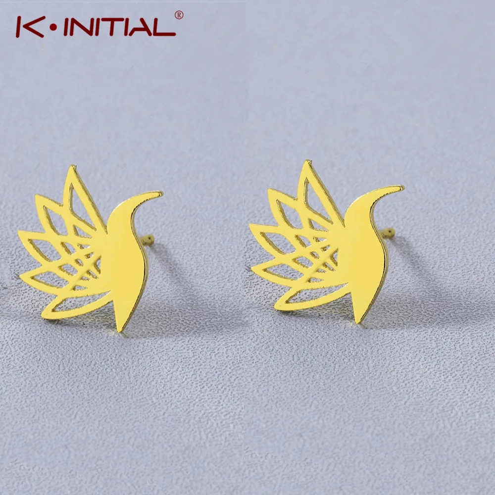 Серьги-гвоздики женские из нержавеющей стали с птицами | Украшения и аксессуары