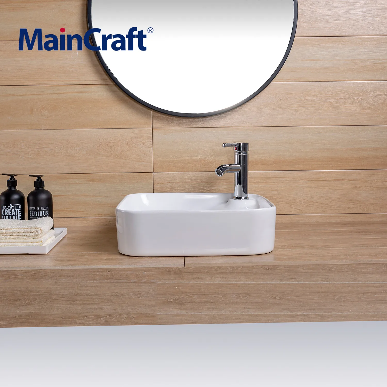 Раковина для ванной комнаты керамическая раковина Labavo прямоугольная водопад