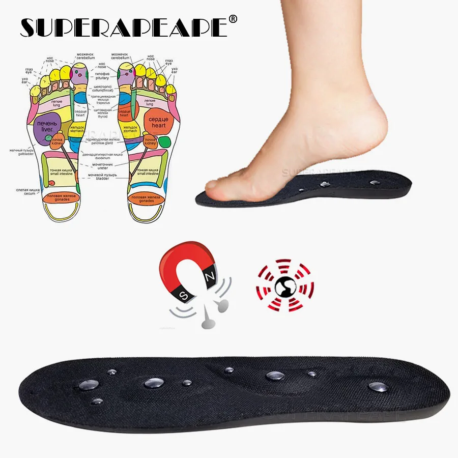 Magnetic Therapy Magnet Massage Insoles Men/ Women Acupuncture Slimming Massaging Insert Pain Relief | Обувь