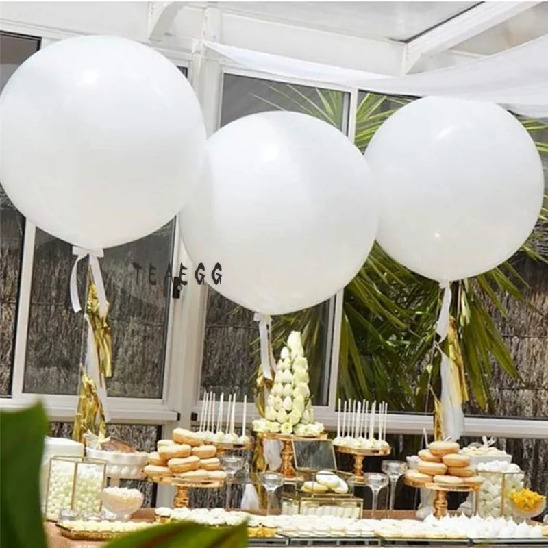 5 'ཆ'' 18 ''белые круглые воздушные шары Свадебные Макарон балы арки фон