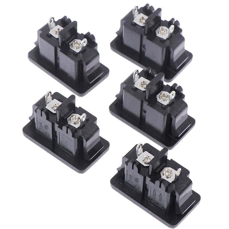 

5 Pieces AC250V 2.5A 5pcs 2Pin IEC 320 C8 Screw Mount Inlet Plug Socket