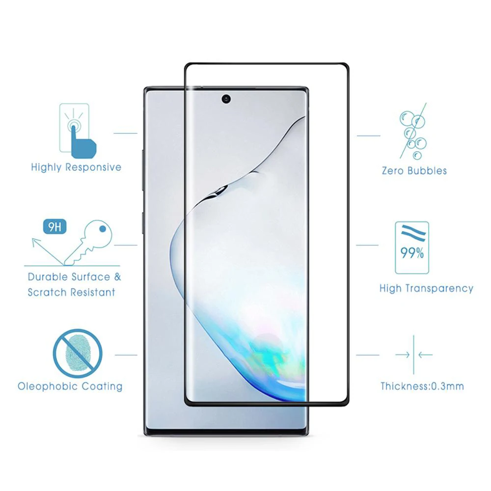 2 в 1/комплект Защитное стекло для Samsung Galaxy Note10Plus Note 10 Plus|Защитные стёкла и плёнки