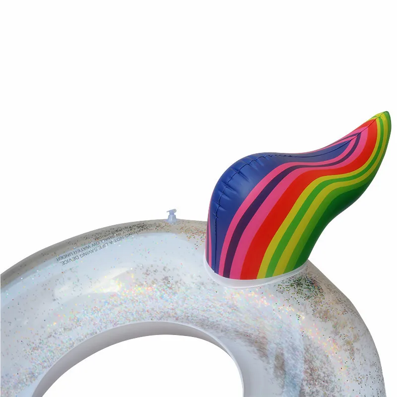 90*120/175*120cm Giant Sparkly Unicorn Inflatable Pool Float Colorful Glitter Swimming Ring For Adult Children Water Party Toy | Спорт и